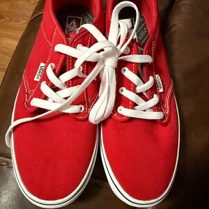 Vans Bold Red Canvas Shoes